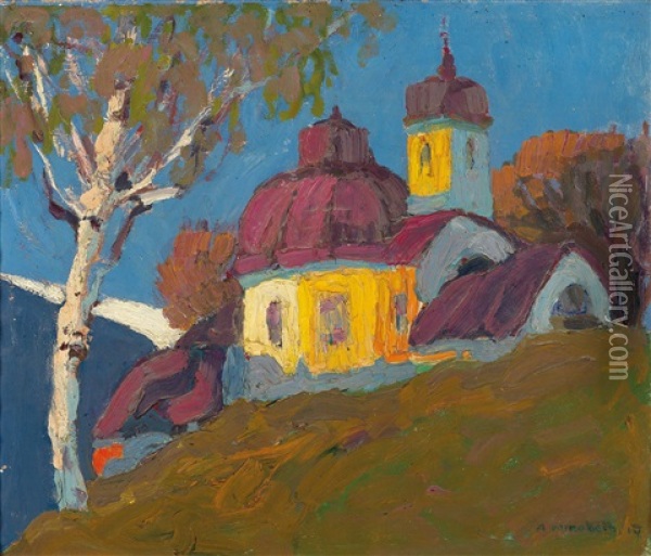 Kalvarienbergkirche Bei Arzl Oil Painting - Artur Nikodem