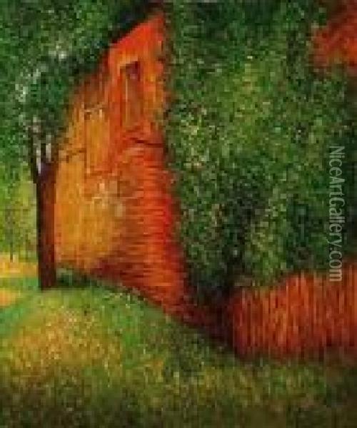 Farmhouse At Kammer Oil Painting - Gustav Klimt