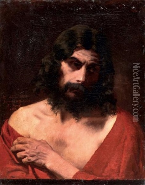 Christ Oil Painting - Edouard Krug