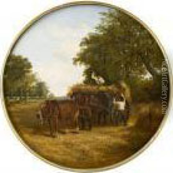 The Hay Cart Oil Painting - Thomas Smythe
