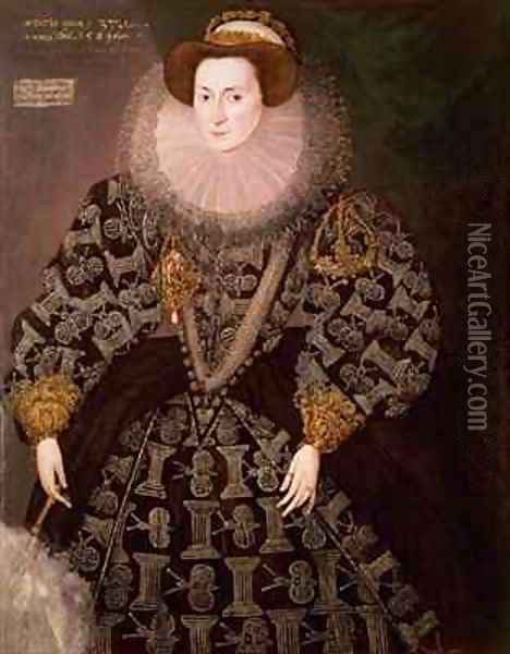 Frances Clinton Lady Chandos 1552-1623 Oil Painting - Hieronymus Custodis