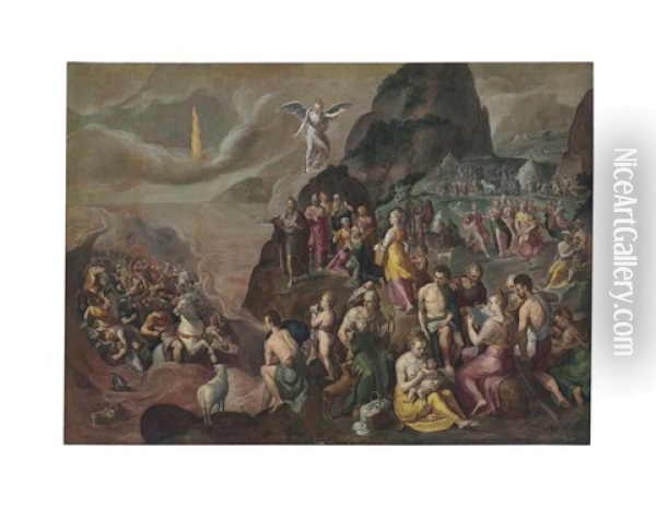 The Crossing Of The Red Sea Oil Painting - Crispin Van Den Broeck