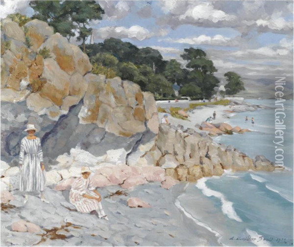 The Shore, Innellan Oil Painting - A. Hamilton Scott