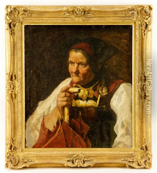 Bavarian Peasant Oil Painting - Frank Duveneck