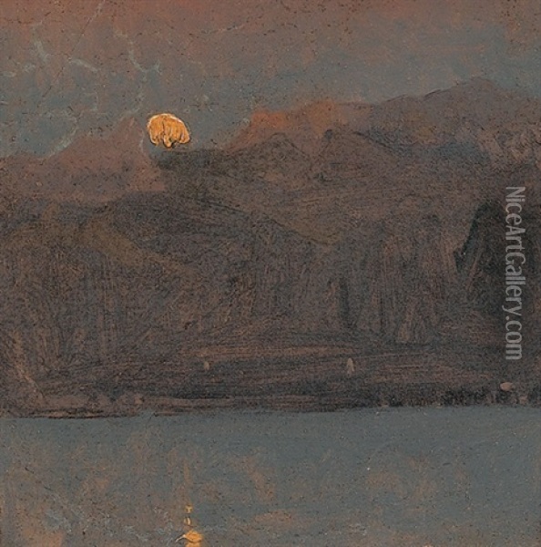 Clair De Lune, De Glerolles Oil Painting - Francois-Louis-David Bocion