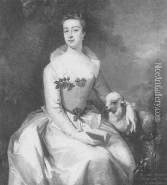 Portrait Of Elizabeth, Daughter Of Viscount Hinchinbroke Oil Painting - Thomas Hudson