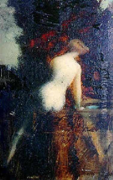 Femme Nue De Dos Oil Painting - Jean Jacques Henner