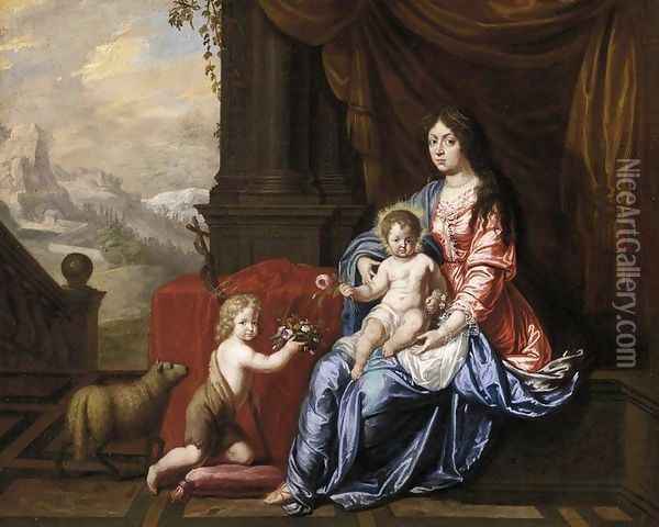 Virgin with Child and the Infant St John the Baptist Oil Painting - Hieronymus Janssens