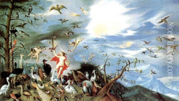 Allegory Of Air Oil Painting - Ferdinand van Kessel