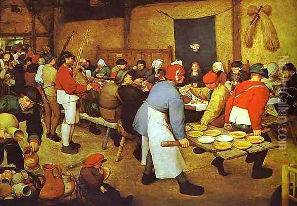 The Peasant Wedding 2 Oil Painting - Pieter the Elder Bruegel