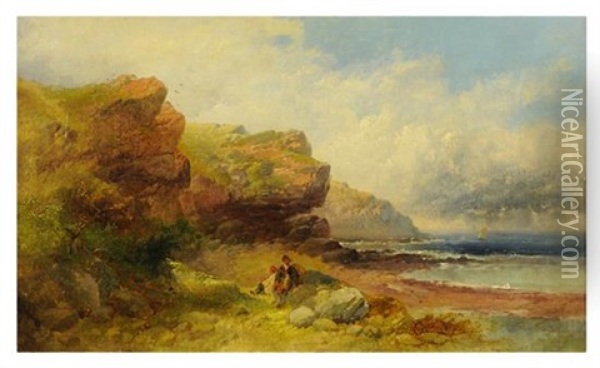 The Devonshire Coast Oil Painting - Joseph Horlor