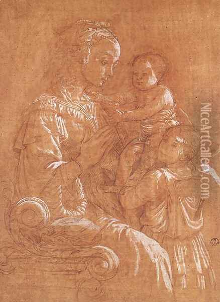 Madonna with the Child and two Angels Oil Painting - Fra Filippo Lippi