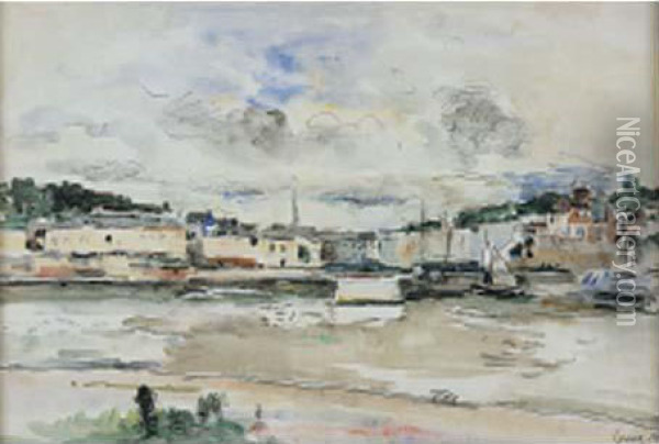 Le Port De Honfleur Oil Painting - Paul-Elie Gernez