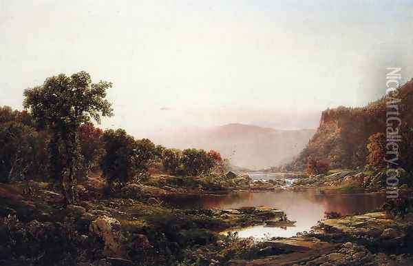 Afterglow, Massanutten Mountains Oil Painting - William Louis Sonntag