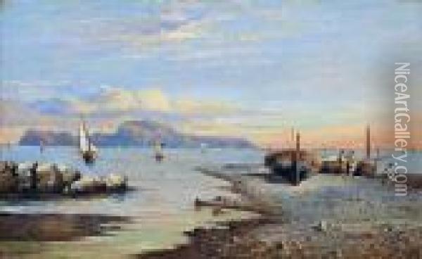 Fischerboote Auf Capri Oil Painting - Consalvo Carelli