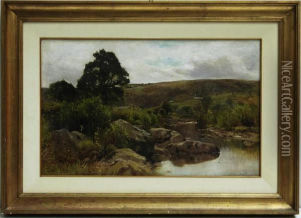 Paesaggio Fluviale Oil Painting - Ernest Parton