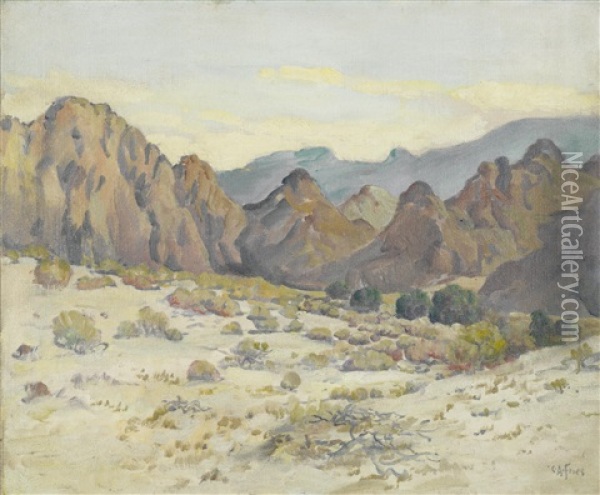 Desert Peaks Oil Painting - Charles Arthur Fries