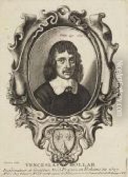 Self Portrait At Age 40 Oil Painting - Wenceslaus Hollar