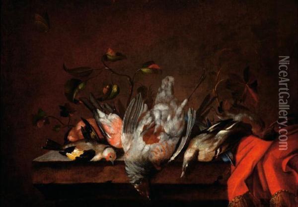 Still Life With Dead Birds Oil Painting - Jacobes Vonck
