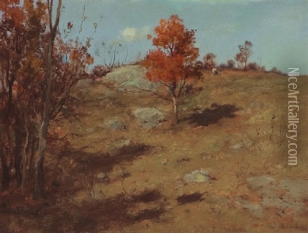 Autumn, Hilltop At Lyme, Connecticut Oil Painting - Charles Paul Gruppe