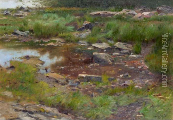 The Stream Oil Painting - Wilhelm von Gegerfelt