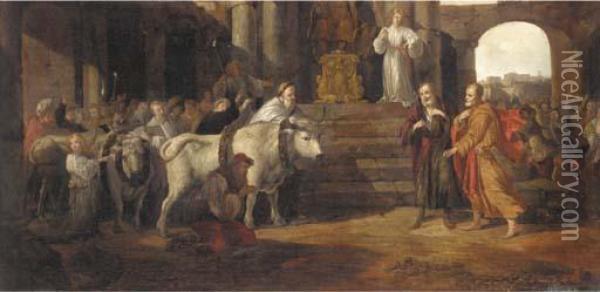 Saints Paul And Barnabas At Lystra Oil Painting - Pieter Lastman