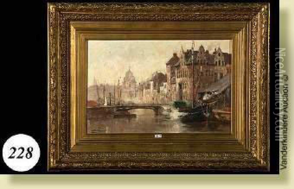Ancien Bassin De Bruxelles Oil Painting - Frans Van Damme