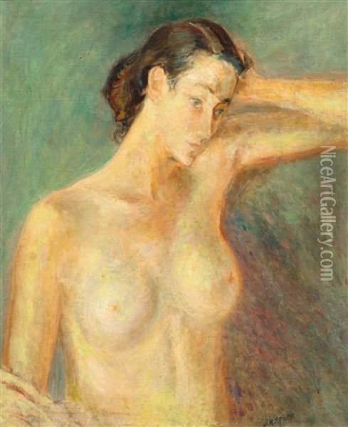 Bust Of A Woman Oil Painting - Alexis Paul Arapov