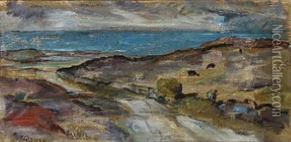 Coastline Oil Painting - Poul Jerndorff