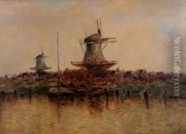 Costa Holandesa Oil Painting - Stephen Robert Koekkoek