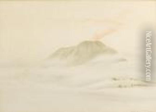 Mount Erebus Oil Painting - Edward Adrian Wilson