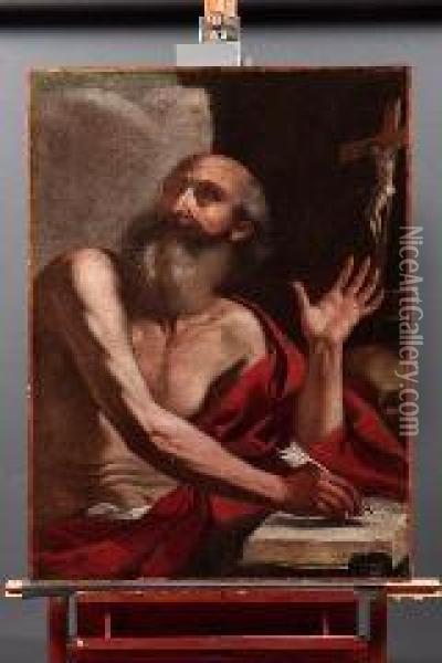 San Girolamo Oil Painting - Giacomo Cavedone