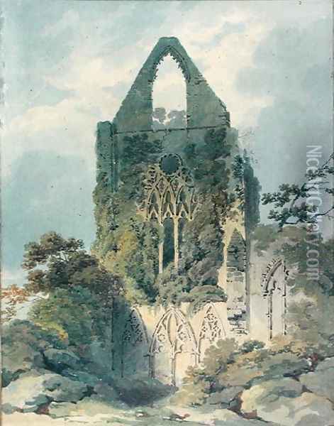 Tintern Abbey Oil Painting - Joseph Clarendon Smith