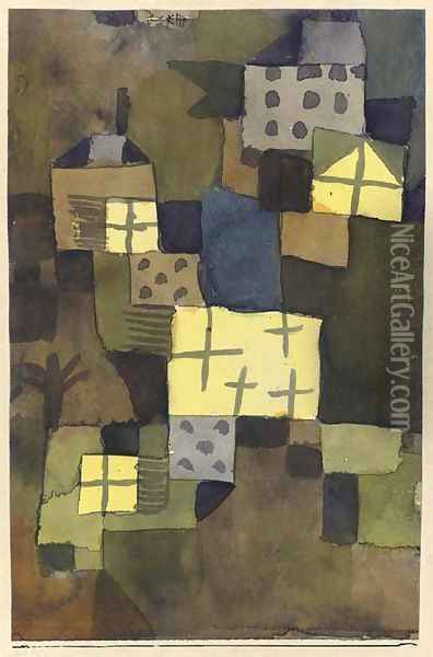 M. D. Gelben Fenstern Oil Painting - Paul Klee