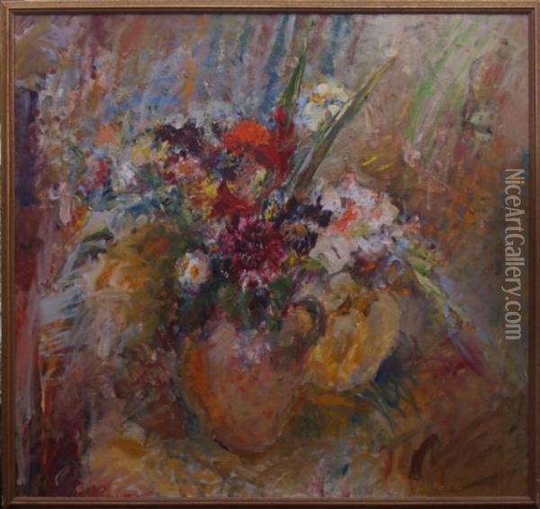 Kytice Ve Dzbanku Oil Painting - Jan Berger