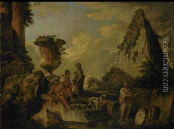 La Predication D'une Sibylle Oil Painting - Giovanni Paolo Panini