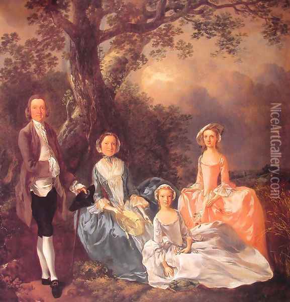 The Gravenor Family Oil Painting - Thomas Gainsborough