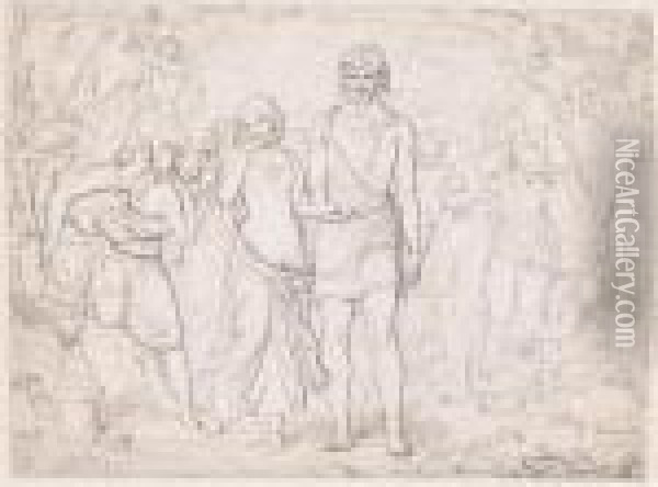 Cymon And Iphigenia Oil Painting - Sir John Everett Millais