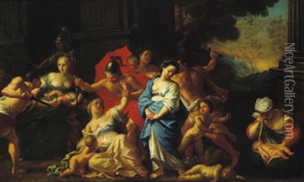 La Strage Degli Innocenti: Der Bethlehemitische Kindermord Oil Painting -  Parmigianino (Michele da Parma)