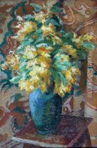 Mimosa Oil Painting - Frederick J. Porter