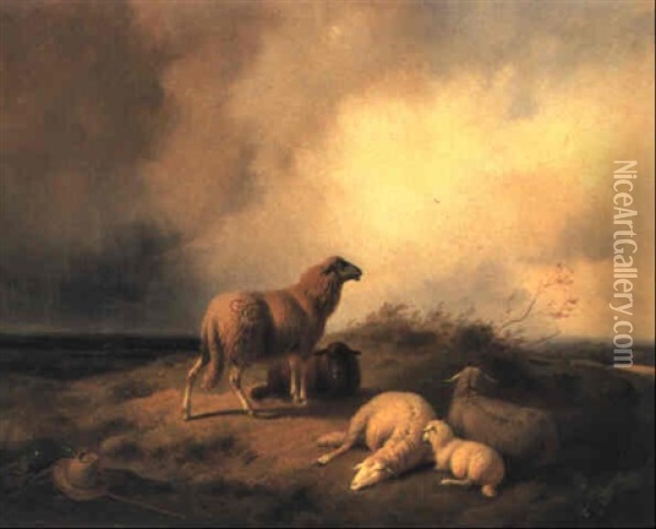 Waiting For The Shepherd Oil Painting - Moritz Eduard Lotze