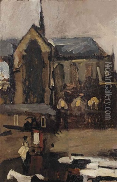 Dam Square, Amsterdam Oil Painting - George Hendrik Breitner