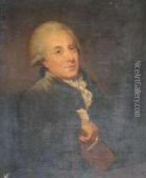 Half Length Portrait Of A Gentleman Holding A Book Oil Painting - Sir Henry Raeburn
