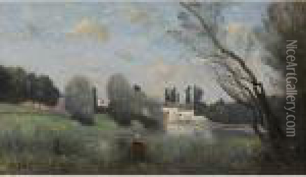 L'etang De Ville D'avray Oil Painting - Jean-Baptiste-Camille Corot