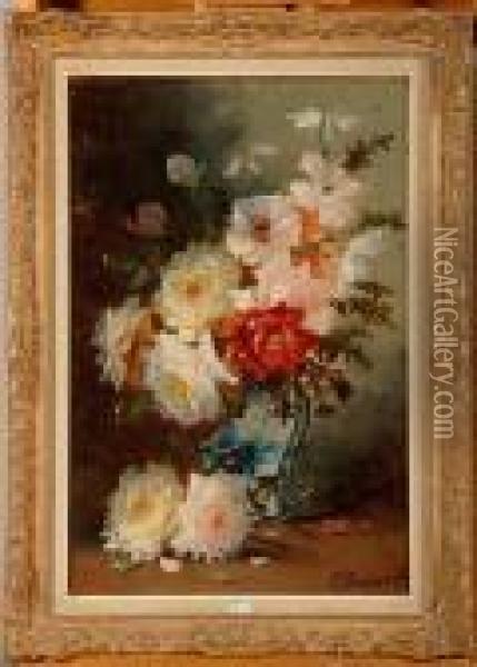 Vase De Fleurs Oil Painting - Max Carlier