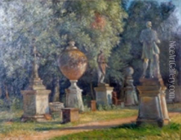 Skulpturpark I Rom Oil Painting - Hans Gyde-Petersen