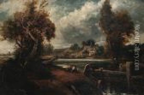 The Lock Oil Painting - John Constable