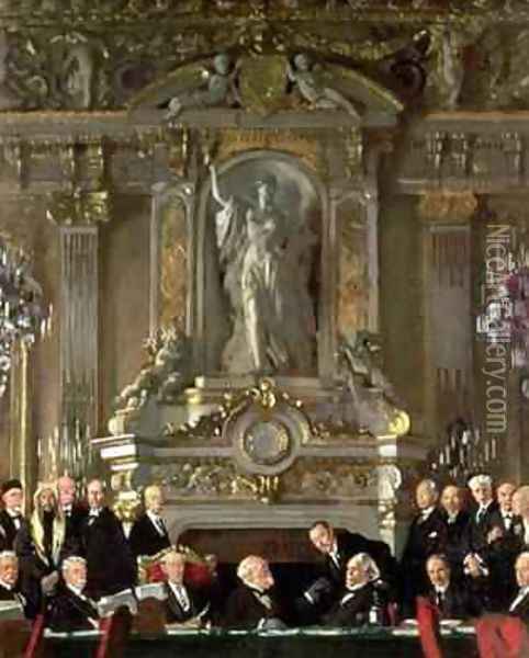 Peace Conference at the Quai dOrsay, 1919 Oil Painting - Sir William Newenham Montague Orpen