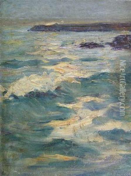 Sea At Dawn Oil Painting - Augustus B. Koopman