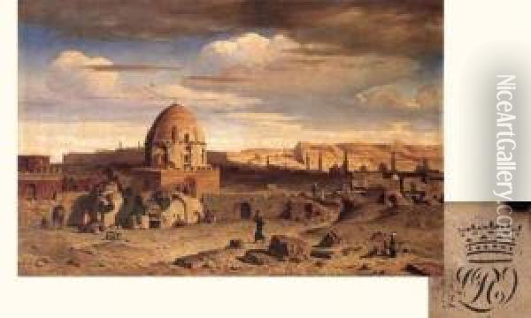 La Necropole Du Caire Oil Painting - Prosper Georges Ant. Marilhat